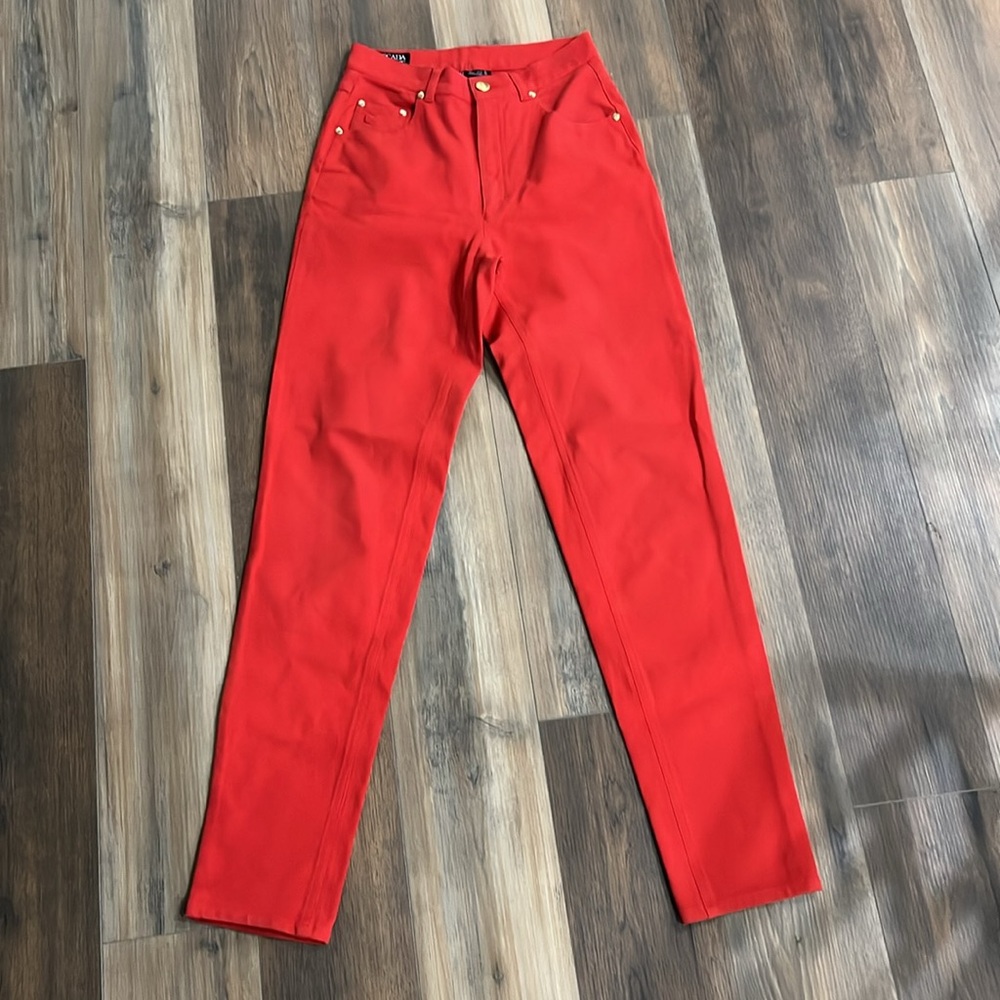 Escada red pants